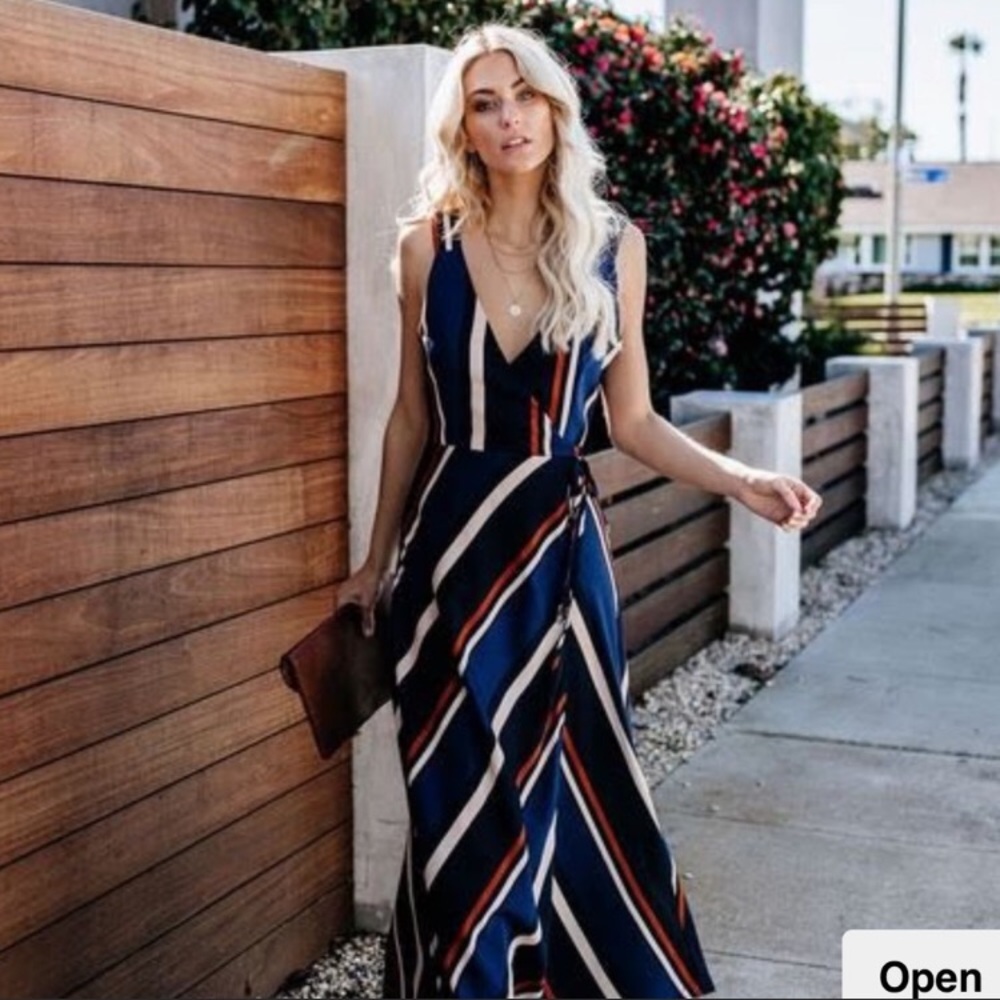 SOLD Vici Collection Plus One Striped Maxi